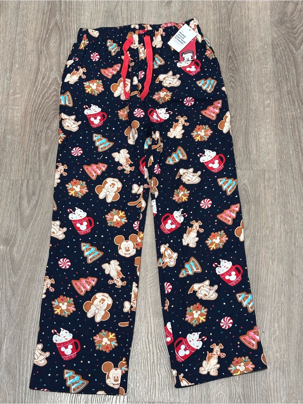 Old Navy Navy Holiday Character Pajama Pants with Red Drawstring